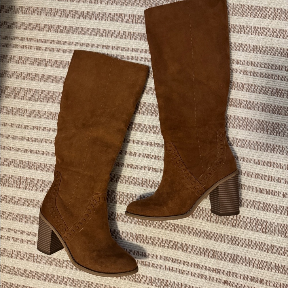 Brown Faux Suede Boots